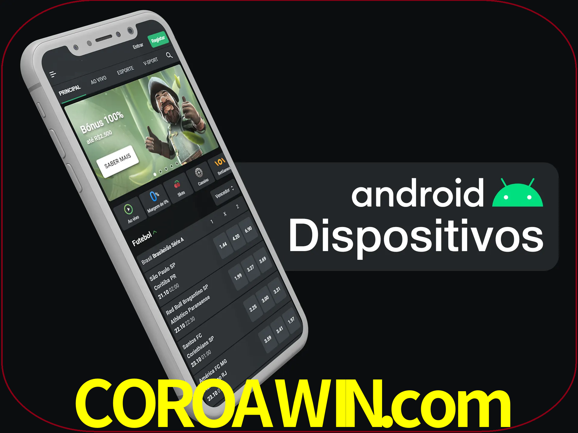 O aplicativo suporta a maioria de todos os dispositivos Android.