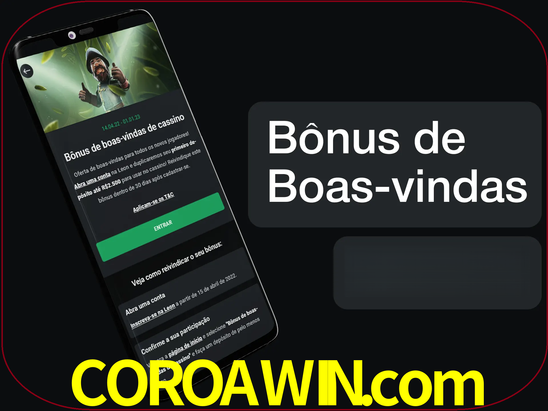Não se esqueça de usar o bônus de boas-vindas.