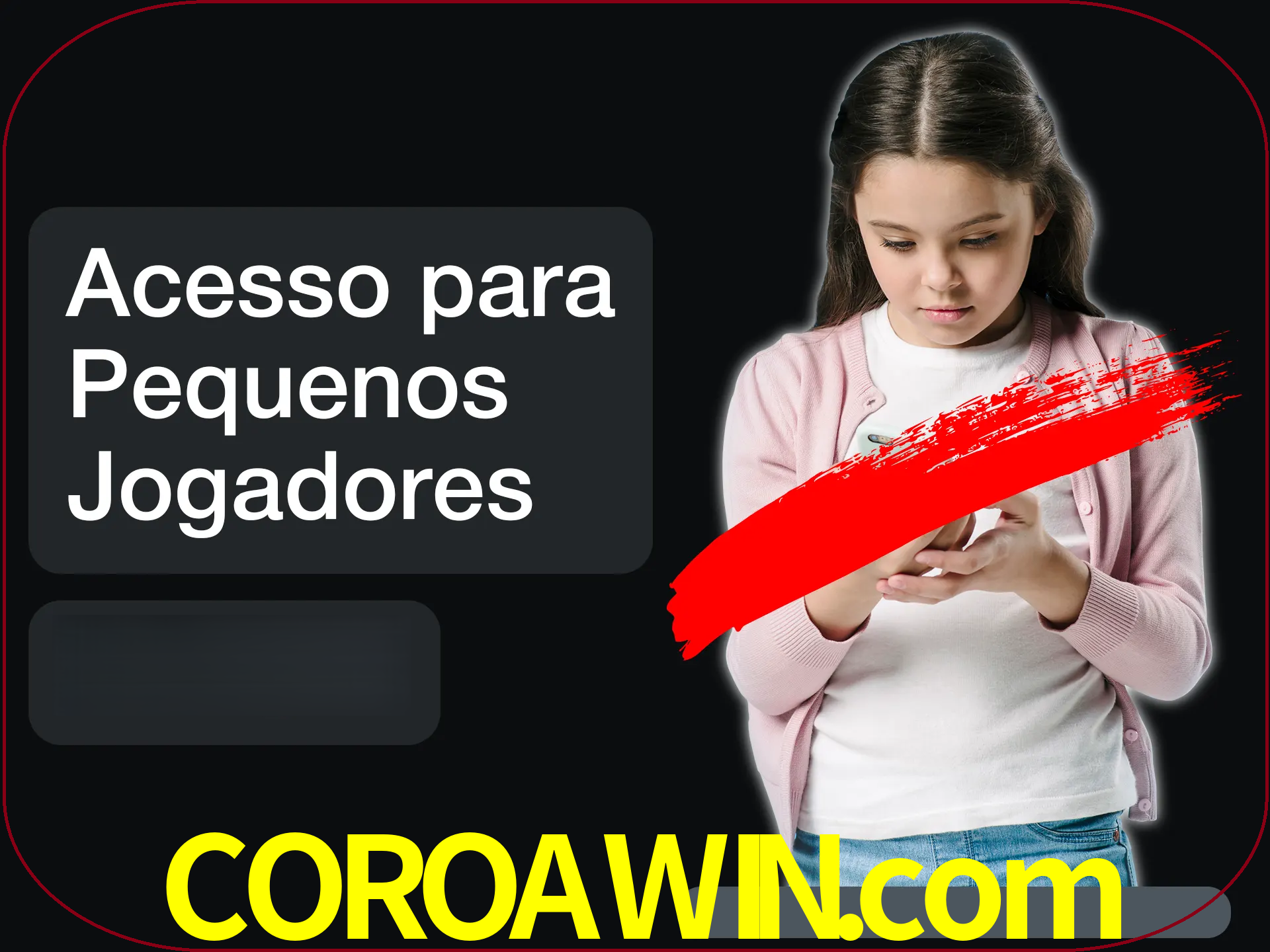 As crianças não podem jogar jogos de cassino.